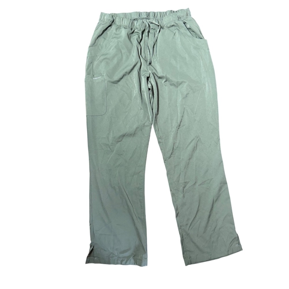 Healing Hands HH Works Scrub Pants M Olive Green cargo Drawstring